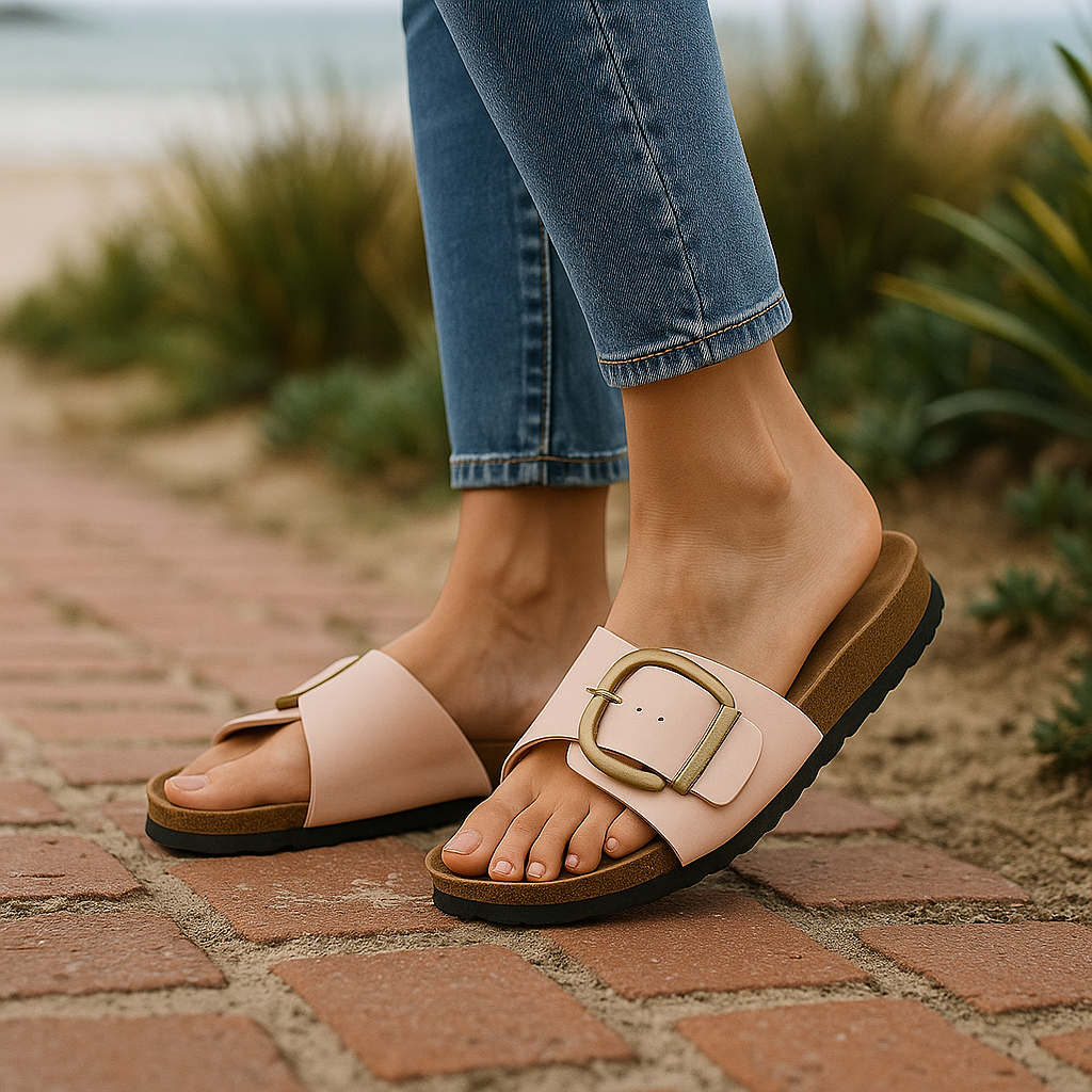 Britta - Sandales Orthopédiques Femme avec Boucle Chic