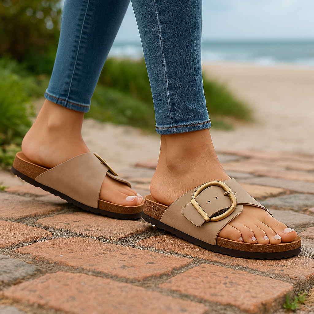 Britta - Sandales Orthopédiques Femme avec Boucle Chic