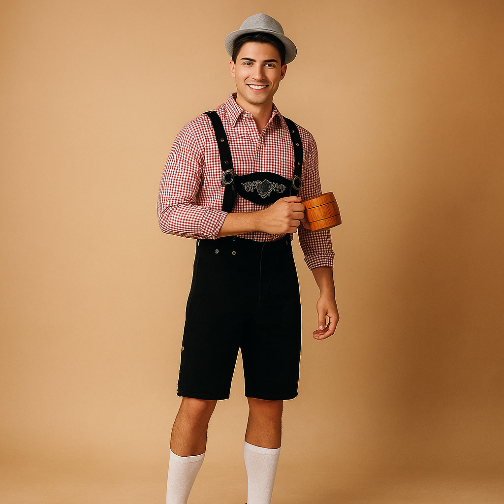 Pantalon Traditionnel Homme avec Bretelles