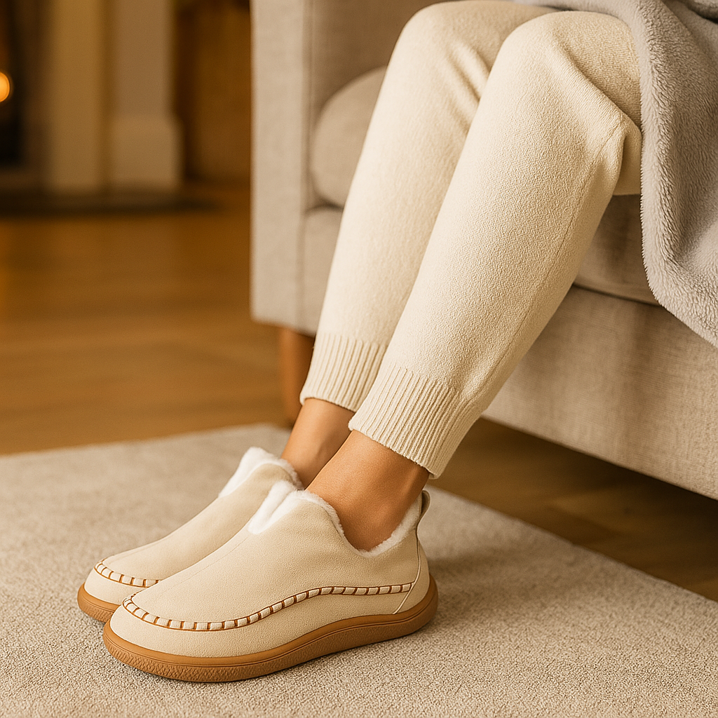 Chaussons femme antidérapants confort chaleur