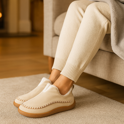 Chaussons femme antidérapants confort chaleur