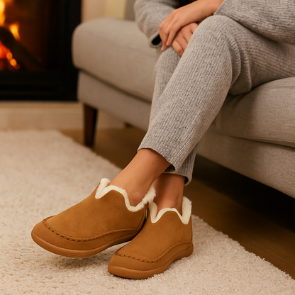 Chaussons femme antidérapants confort chaleur