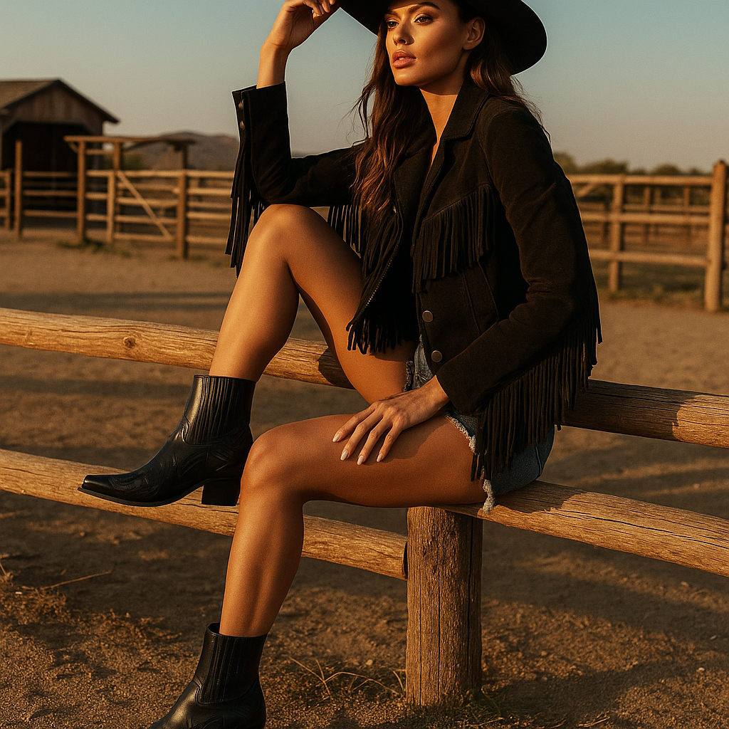 Bottes Cow-Boy Femme en Cuir