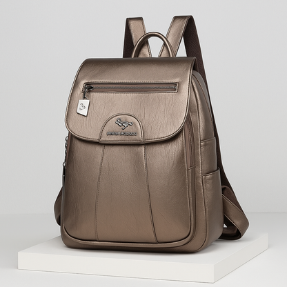 Sac à dos femme cuir vintage spacieux élégant