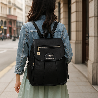 Sac à dos femme cuir vintage spacieux élégant