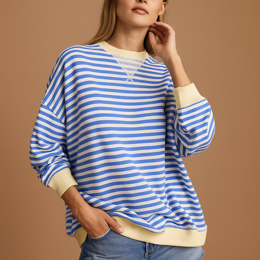 Sweat-shirt Rayé Oversize – Confort & Style Casual