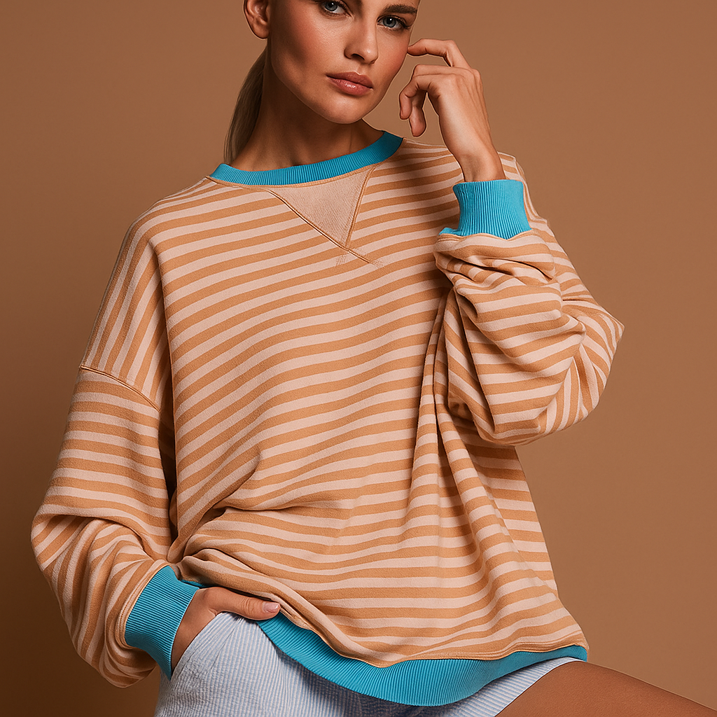 Sweat-shirt Rayé Oversize – Confort & Style Casual