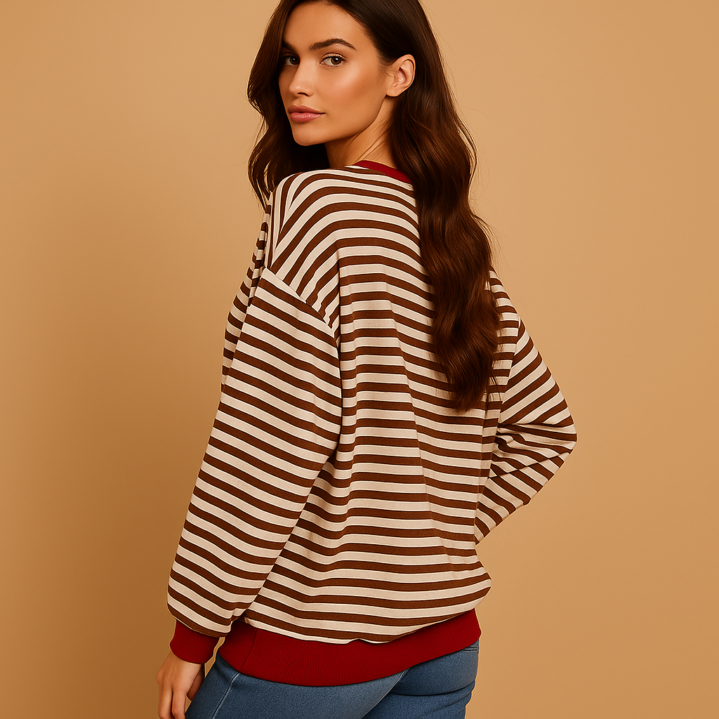 Sweat-shirt Rayé Oversize – Confort & Style Casual