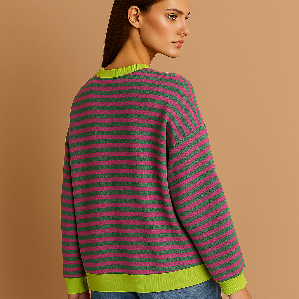 Sweat-shirt Rayé Oversize – Confort & Style Casual
