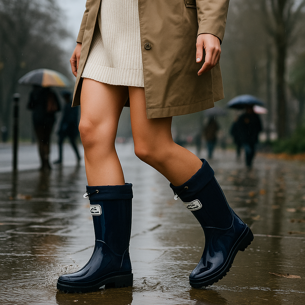 Bottes en Caoutchouc Imperméables – Laçage Ajustable et Confort