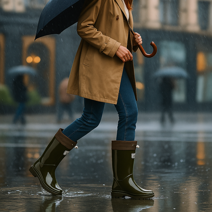 Bottes en Caoutchouc Imperméables – Laçage Ajustable et Confort