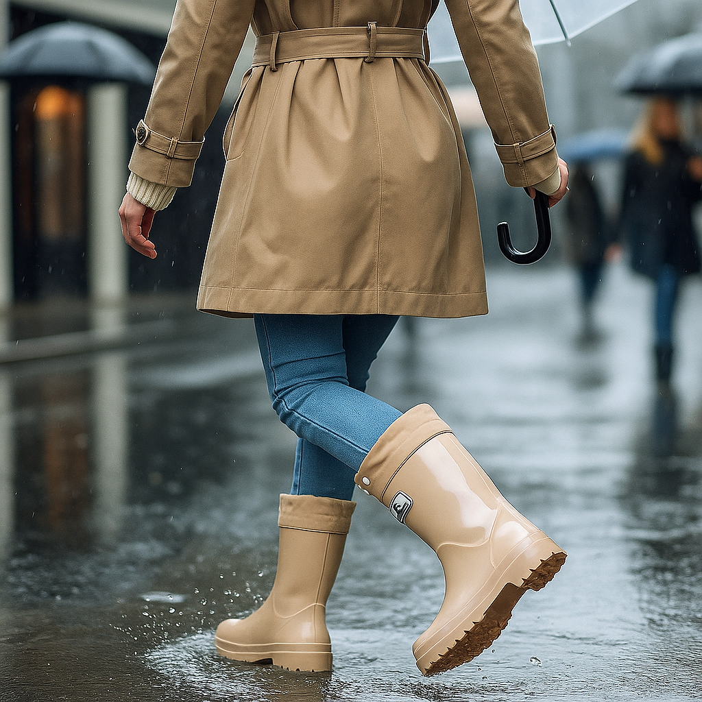 Bottes en Caoutchouc Imperméables – Laçage Ajustable et Confort