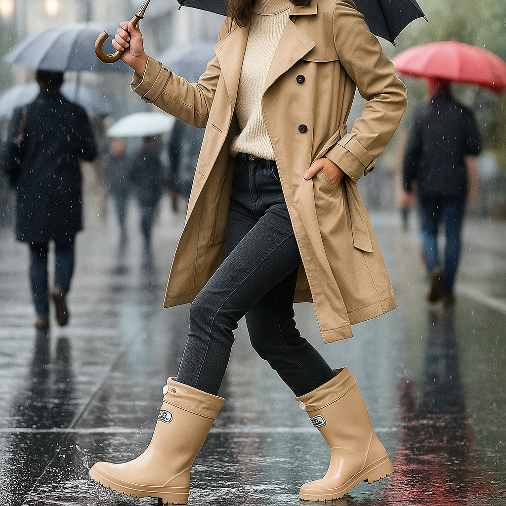 Bottes en Caoutchouc Imperméables – Laçage Ajustable et Confort