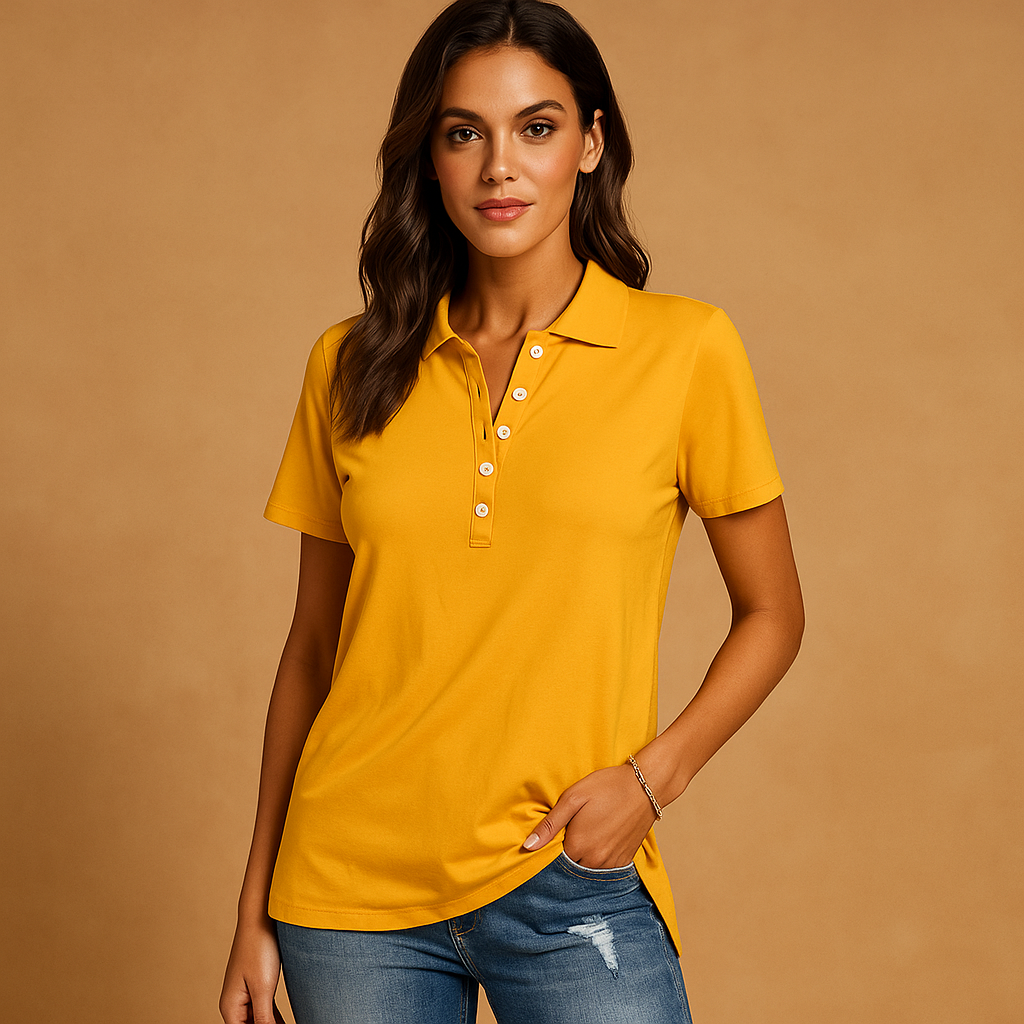 Polo femme coton respirant col classique