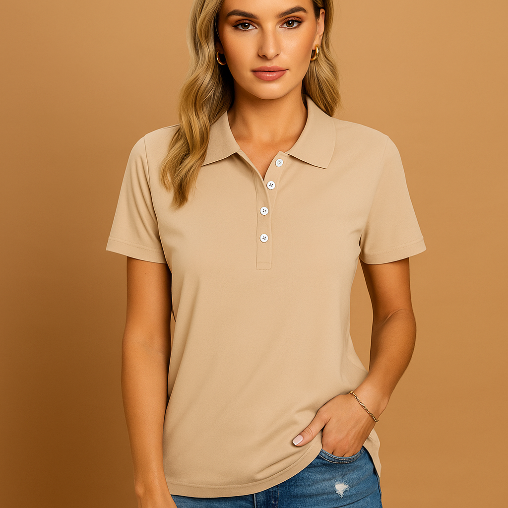 Polo femme coton respirant col classique