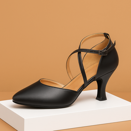 Chaussures de danse salon cuir noir