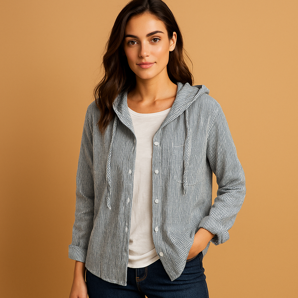 Georgina - Kapuzenpullover aus Leinen - Lange Ärmel