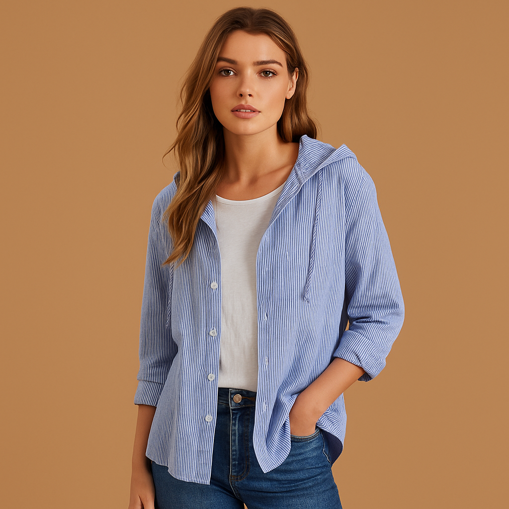 Georgina - Kapuzenpullover aus Leinen - Lange Ärmel
