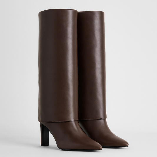 Bottes montantes femme à talons élégants