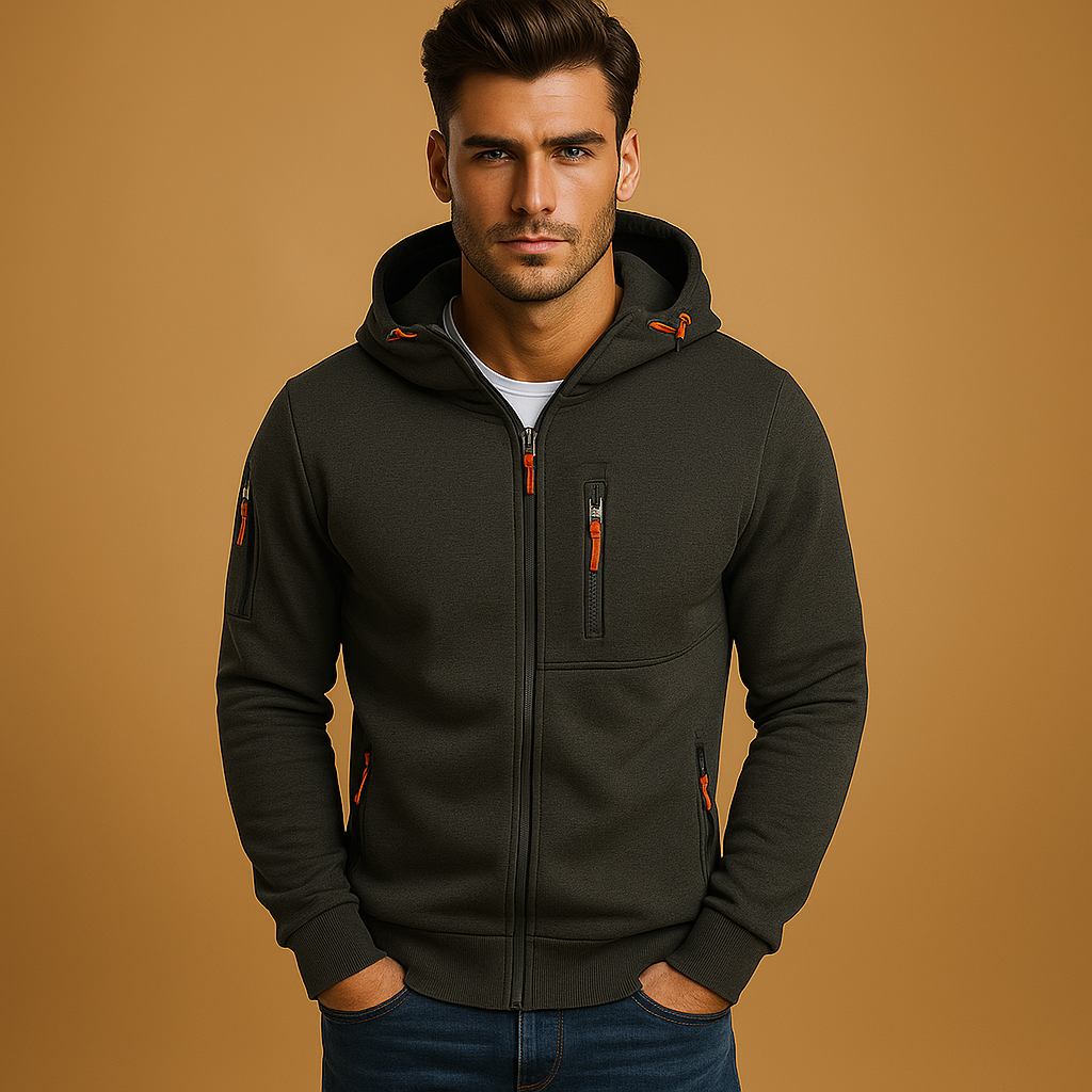 Veste à capuche homme - Confortable - Élégante - Polyvalente