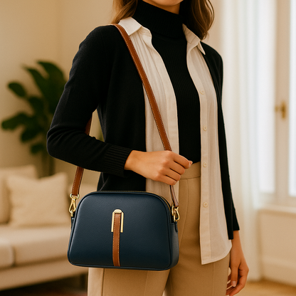 Sac à main femme cuir compact bandoulière Emma