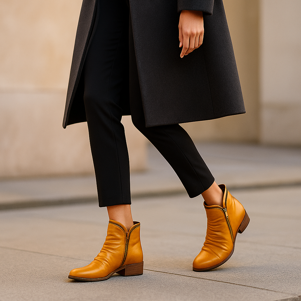Birgitta – Bottes zippées en cuir pour femmes