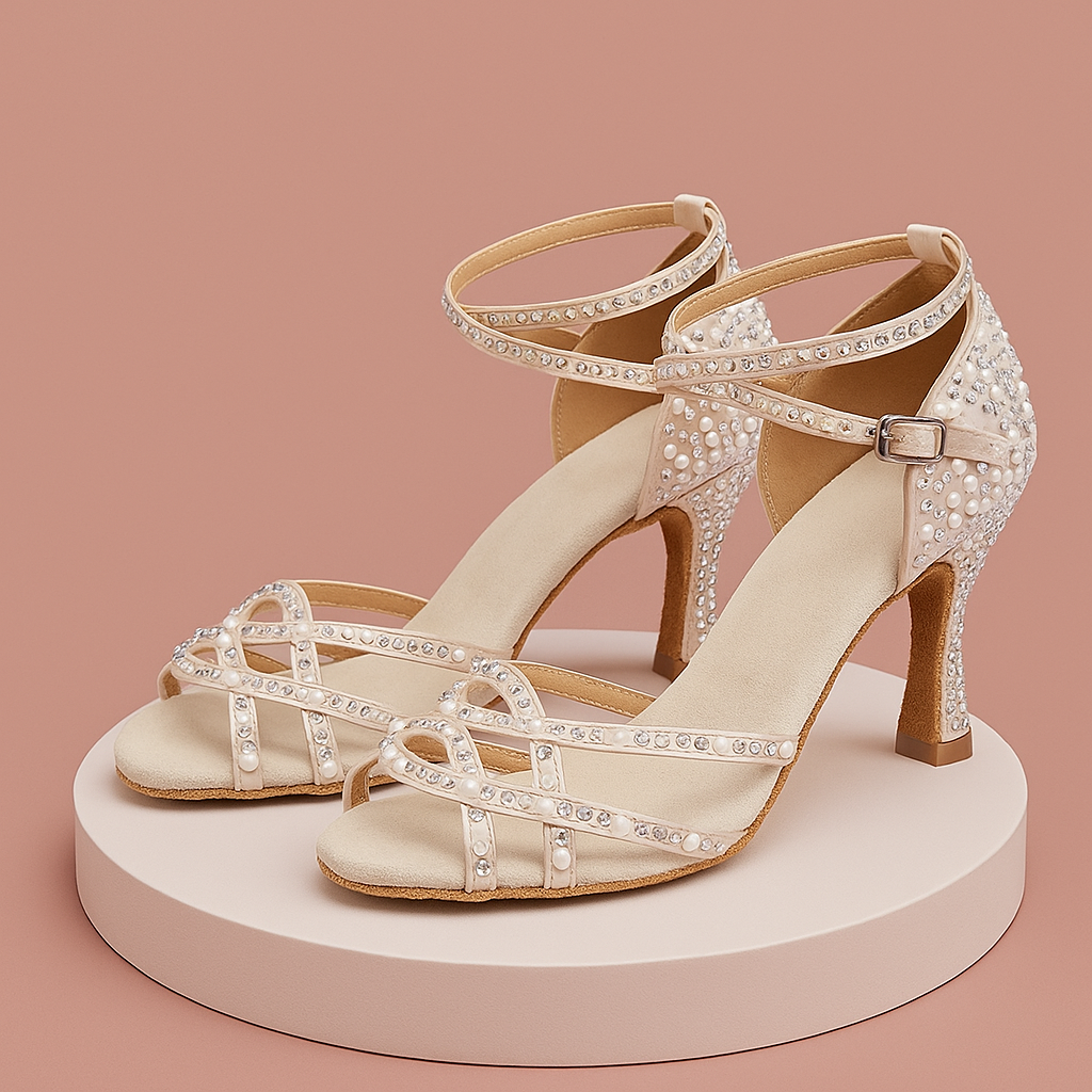 Chaussures de Danse Latines Strass