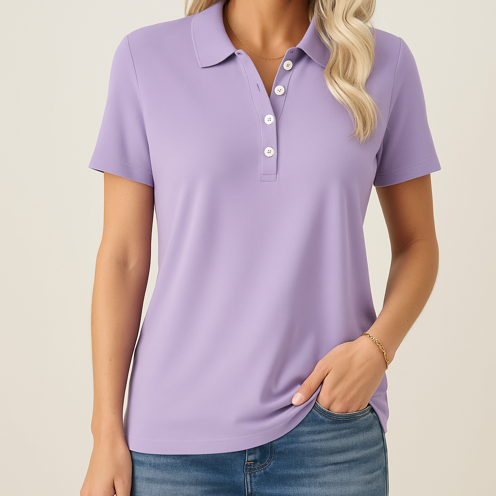 Polo femme coton premium manches courtes