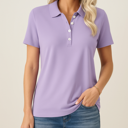 Polo femme coton premium manches courtes