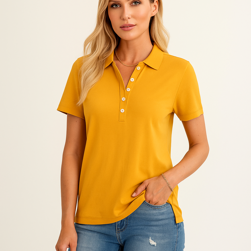 Polo femme coton premium manches courtes