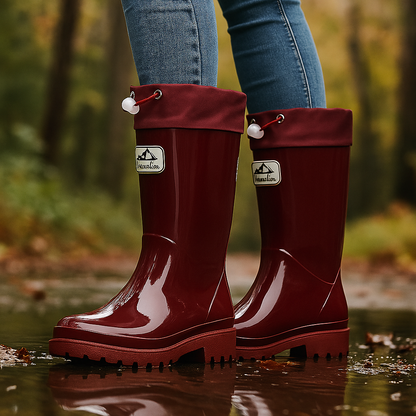 Bottes en Caoutchouc Imperméables – Laçage Ajustable et Confort