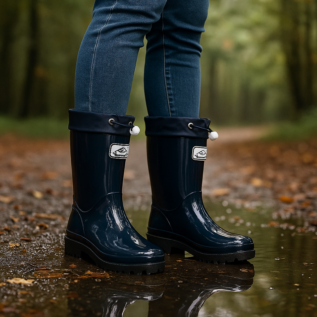Bottes en Caoutchouc Imperméables – Laçage Ajustable et Confort