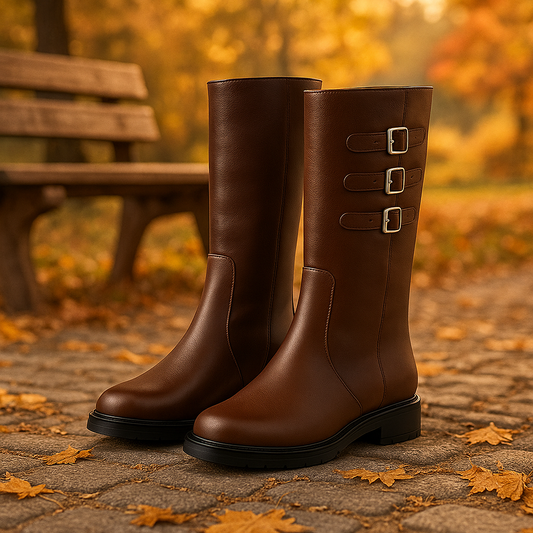 Bottes marron foncé coupe classique