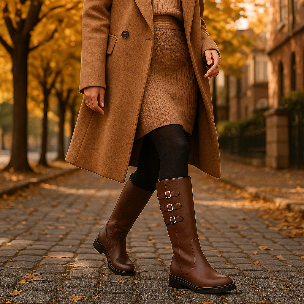 Bottes marron foncé coupe classique