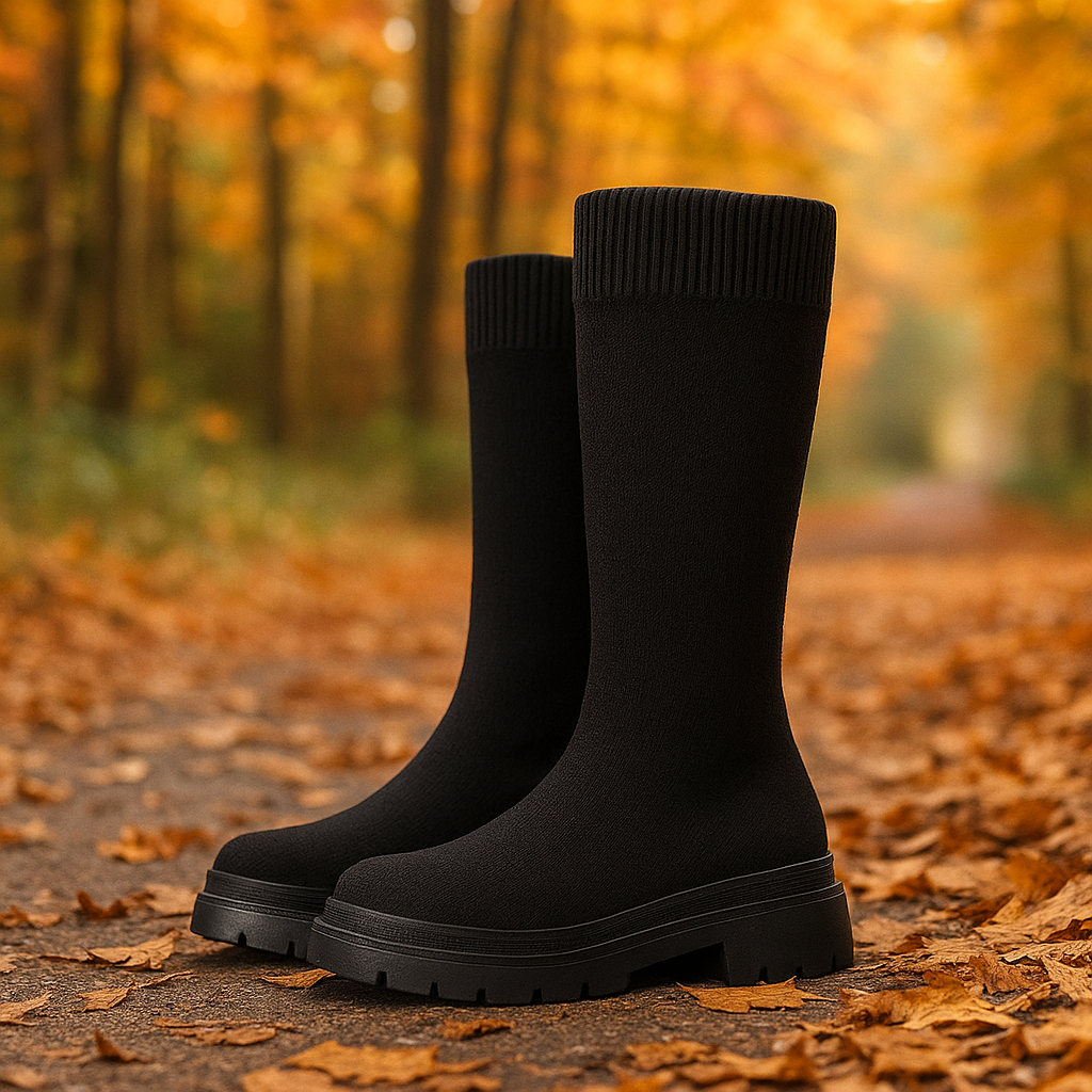 Bottes Femme – Talon Plat Confort & Élégance