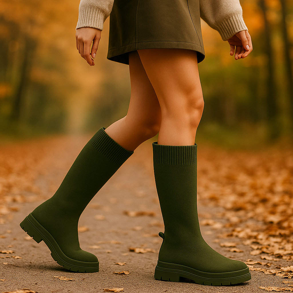 Bottes Femme – Talon Plat Confort & Élégance
