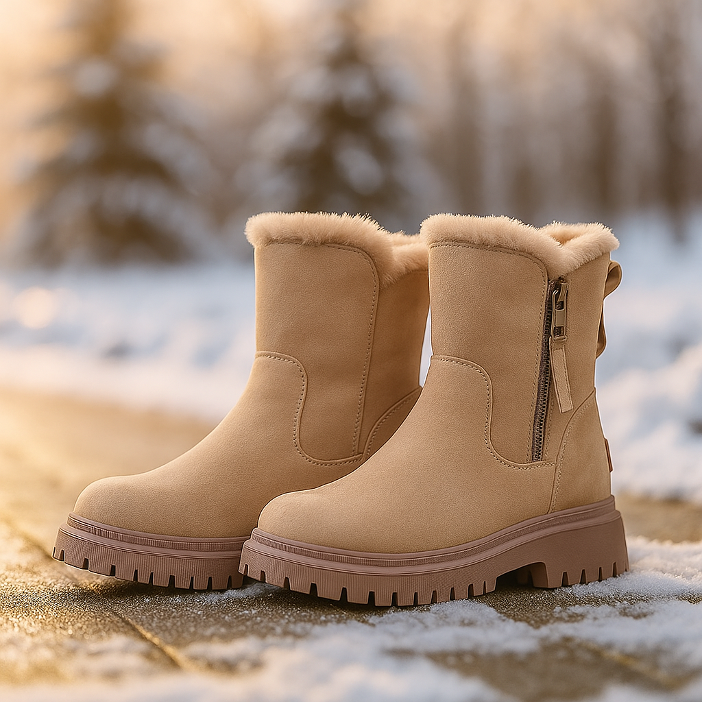 Bottes Mi-Mollet Femme en Suédine Douce