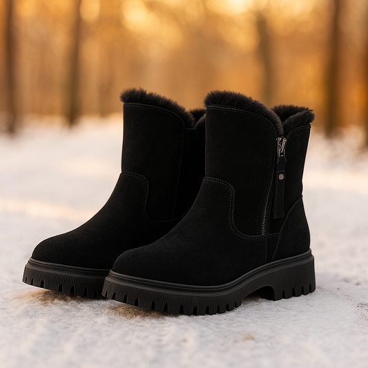 Bottes Mi-Mollet Femme en Suédine Douce