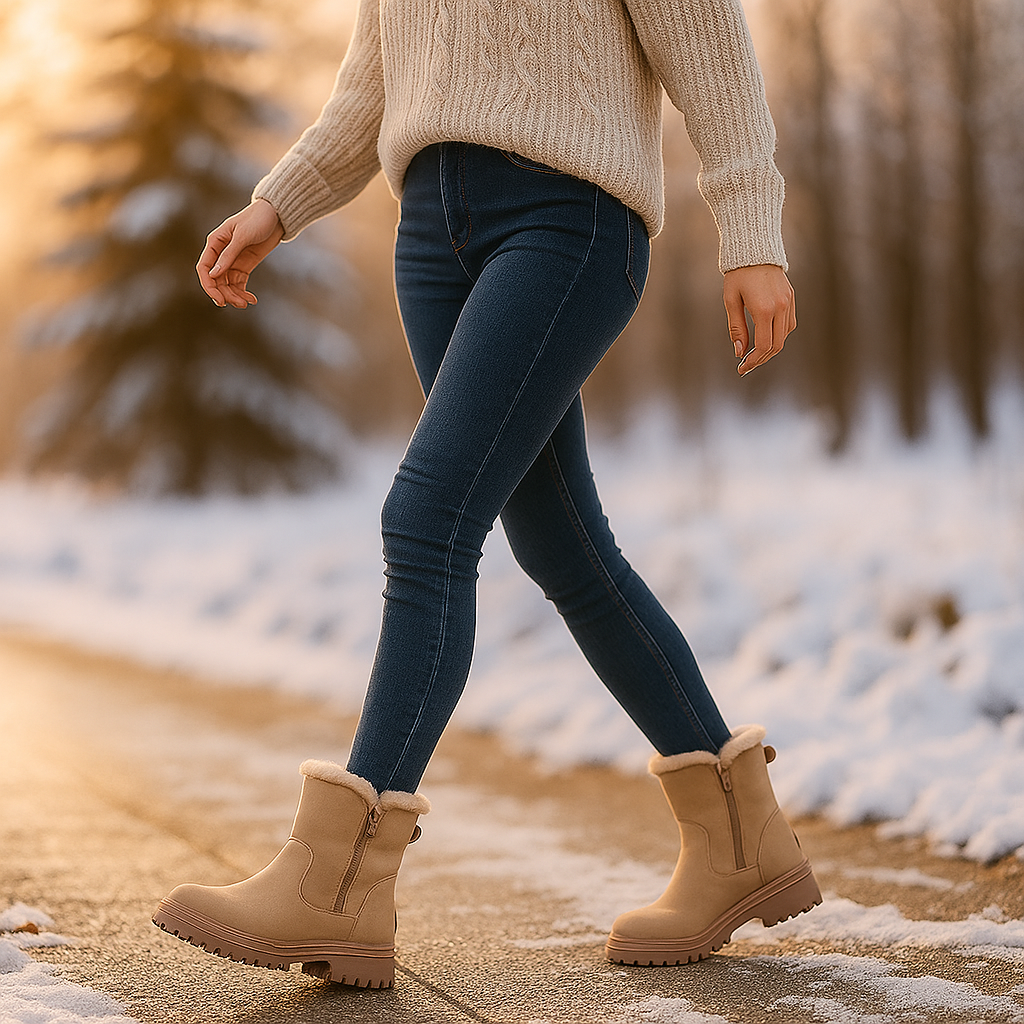 Bottes Mi-Mollet Femme en Suédine Douce