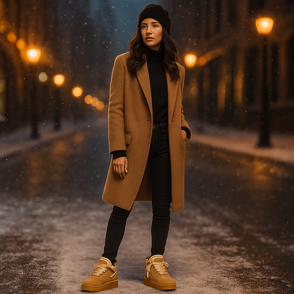 Bottes Hiver Femme Suède Doublure Chaude Antidérapantes