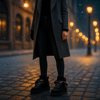 Bottes Hiver Femme Suède Doublure Chaude Antidérapantes