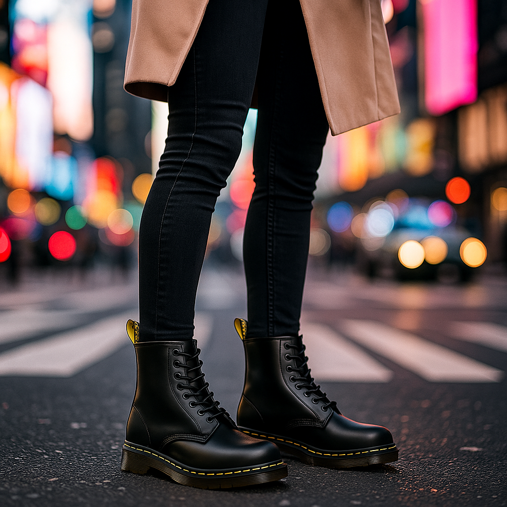 Bottes Femme à Lacets en Cuir