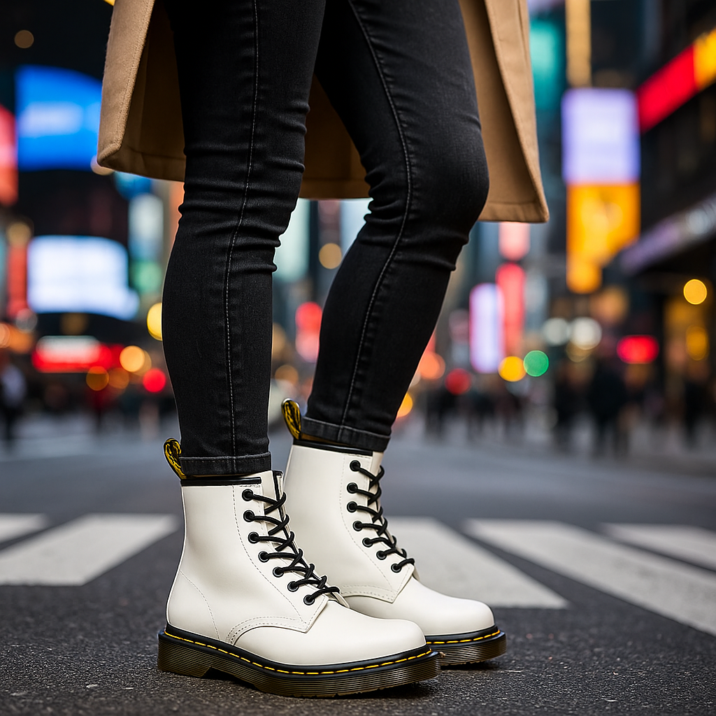 Bottes Femme à Lacets en Cuir