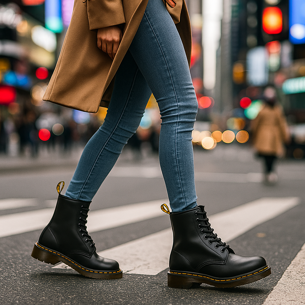Bottes Femme à Lacets en Cuir