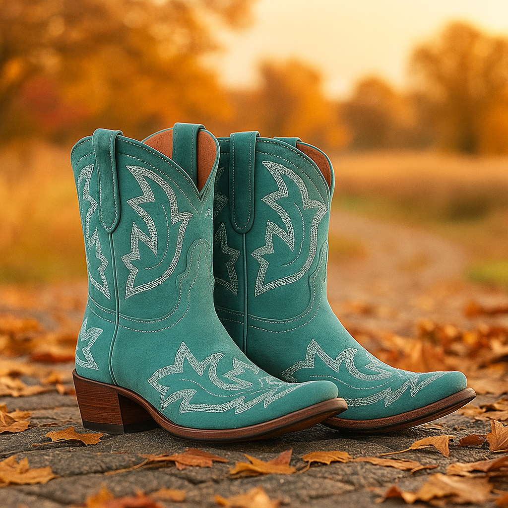 Laurice – Bottes Cowboy Cuir Brodé Durable