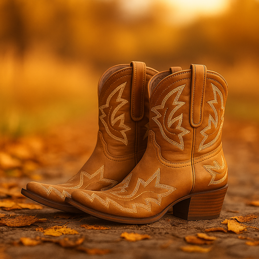Laurice – Bottes Cowboy Cuir Brodé Durable