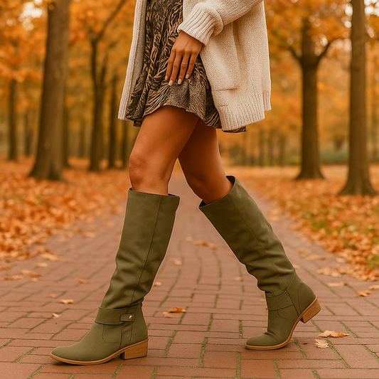 Daisy – Bottes Hautes Femme en Cuir Élégantes et Confortables