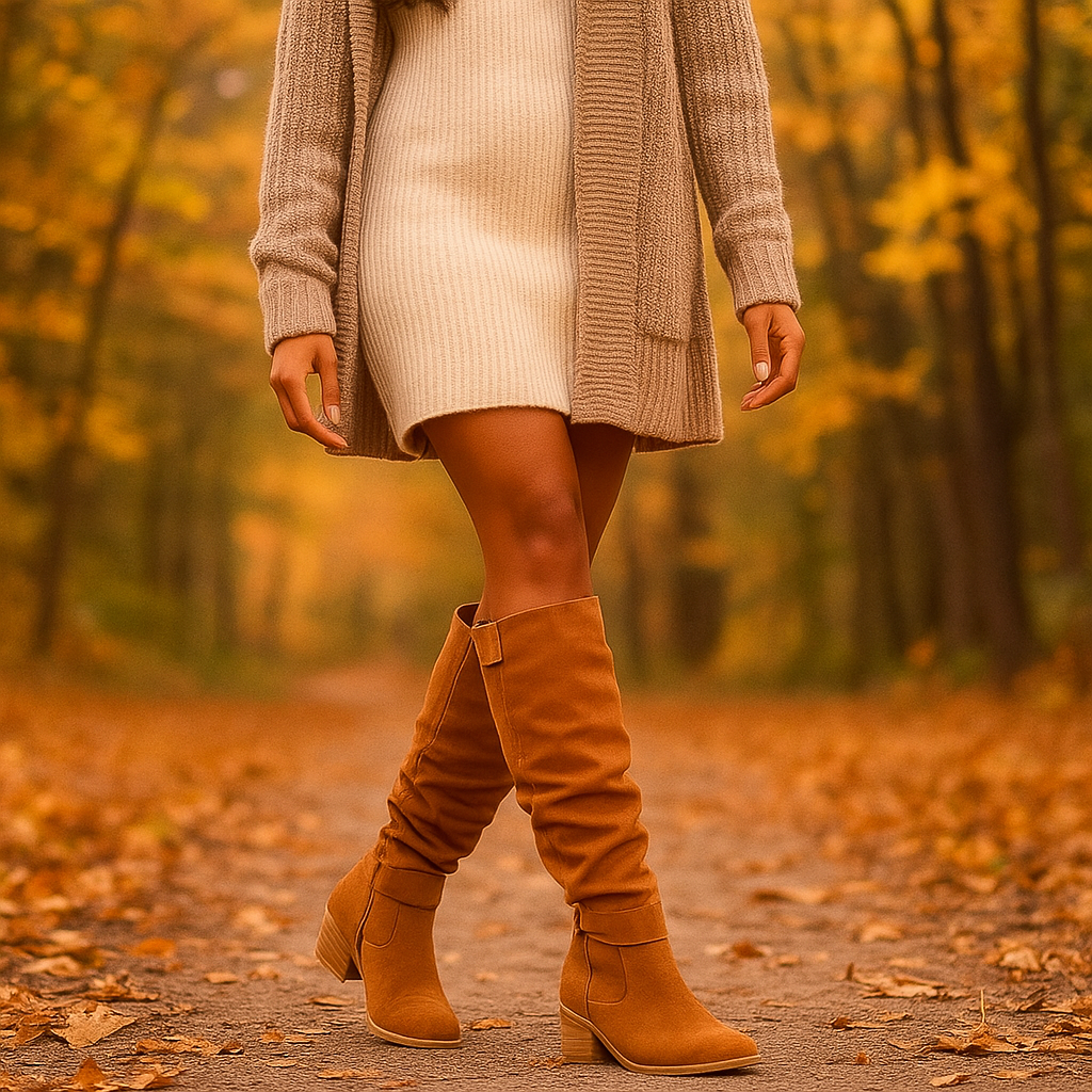 Daisy – Bottes Hautes Femme en Cuir Élégantes et Confortables