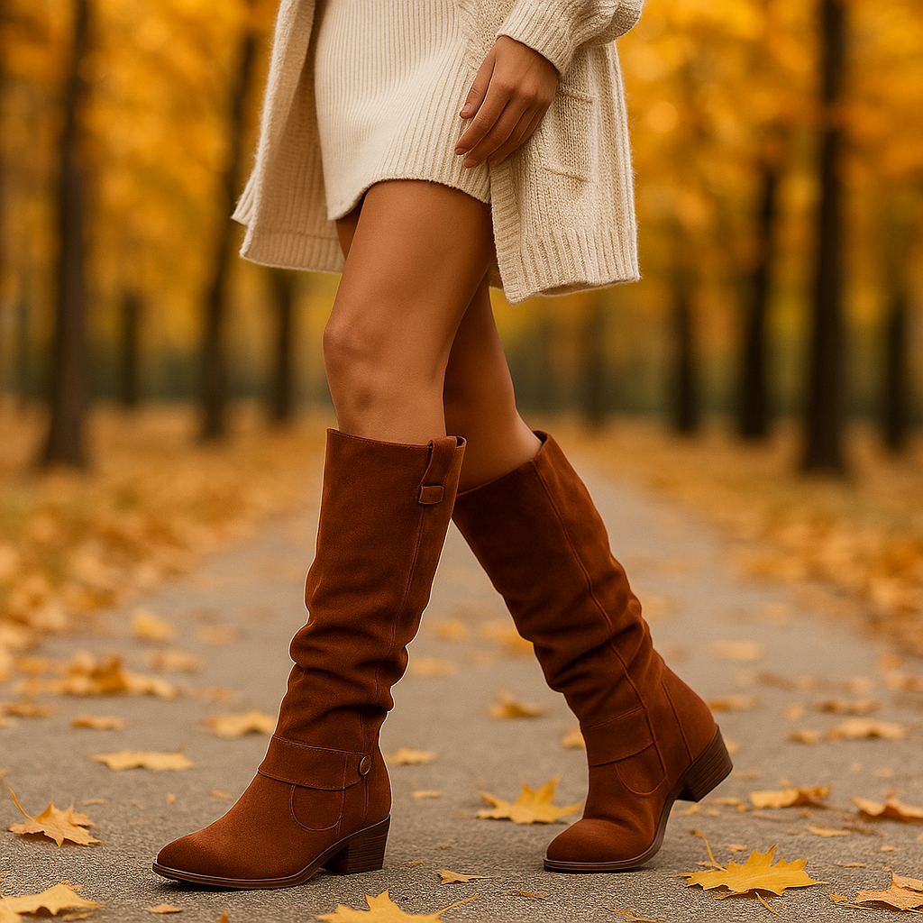 Daisy – Bottes Hautes Femme en Cuir Élégantes et Confortables