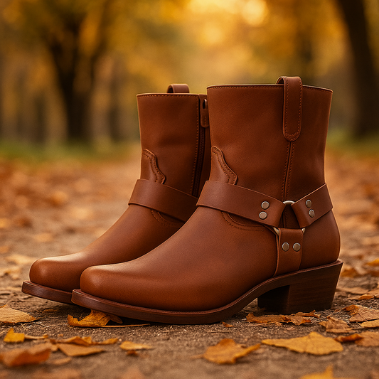 Andrew – Bottes Cowboy Western à Fermeture Éclair
